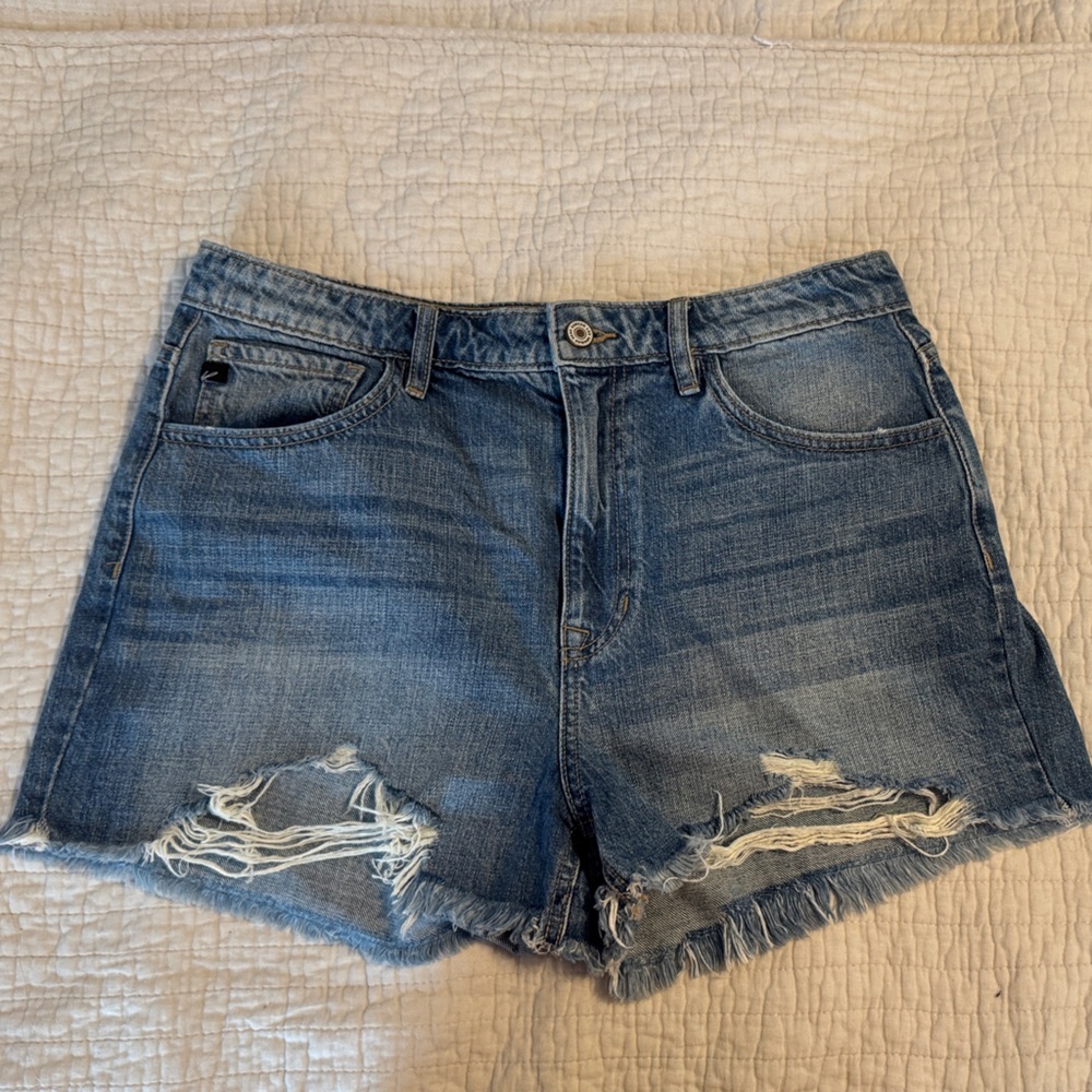 KanCan Distressed Blue Jean Shorts